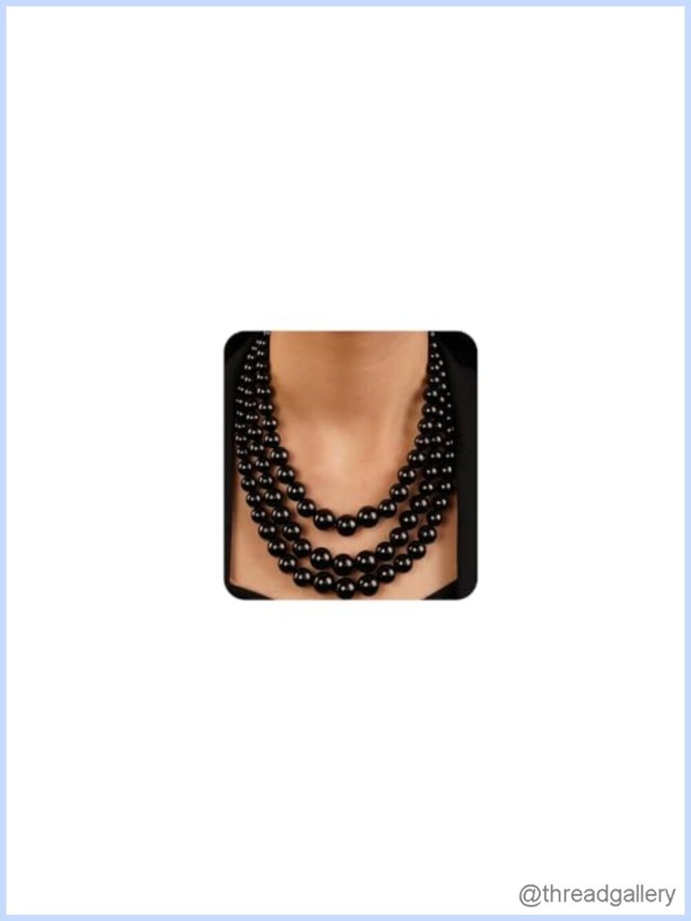 Chunky Beaded Strand Choker Necklace Earrings Set Pearl Metal Statement